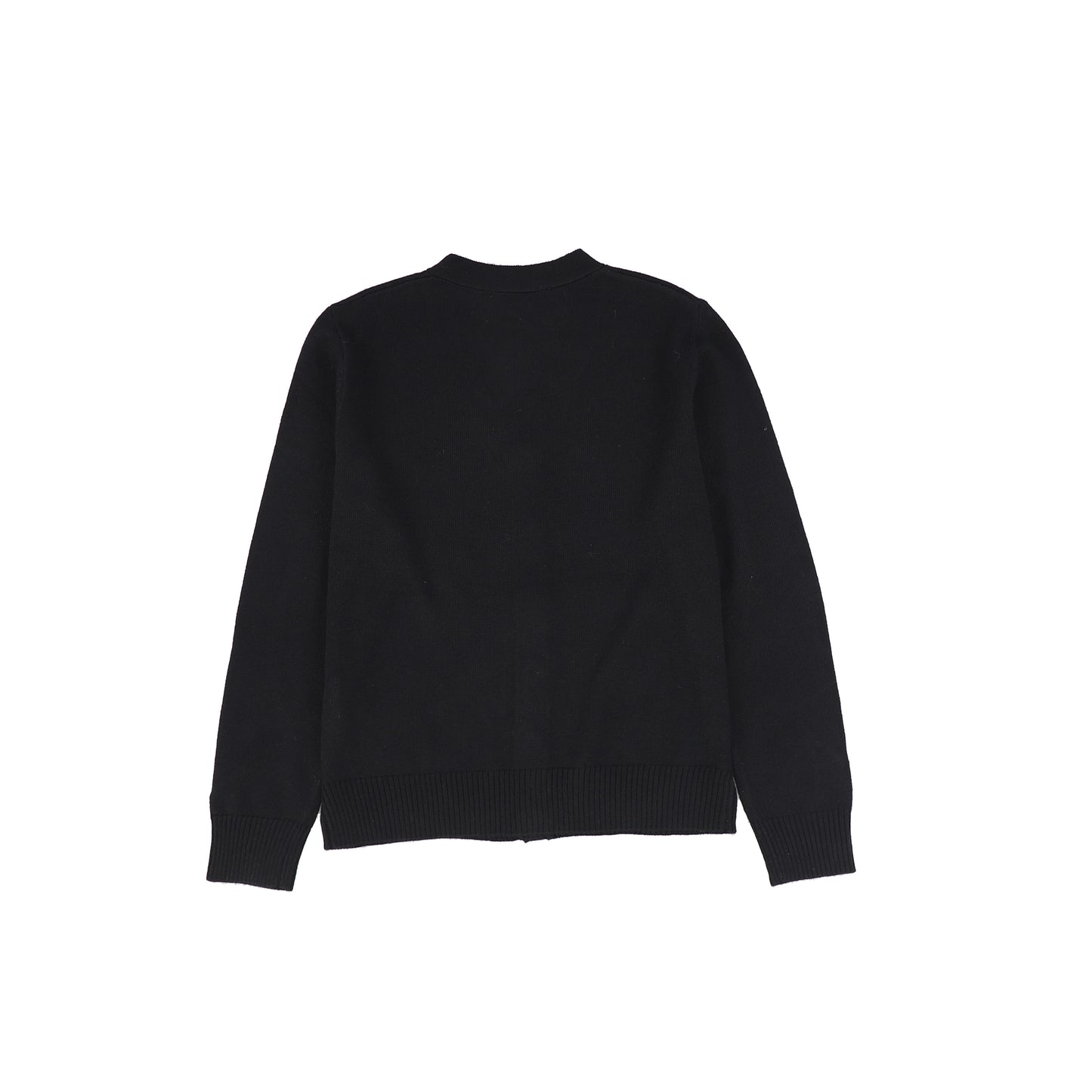 Le Bourdon Black Knit V-neck Cardigan [FINAL SALE]