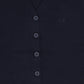 Le Bourdon Navy Knit V-neck Cardigan [FINAL SALE]