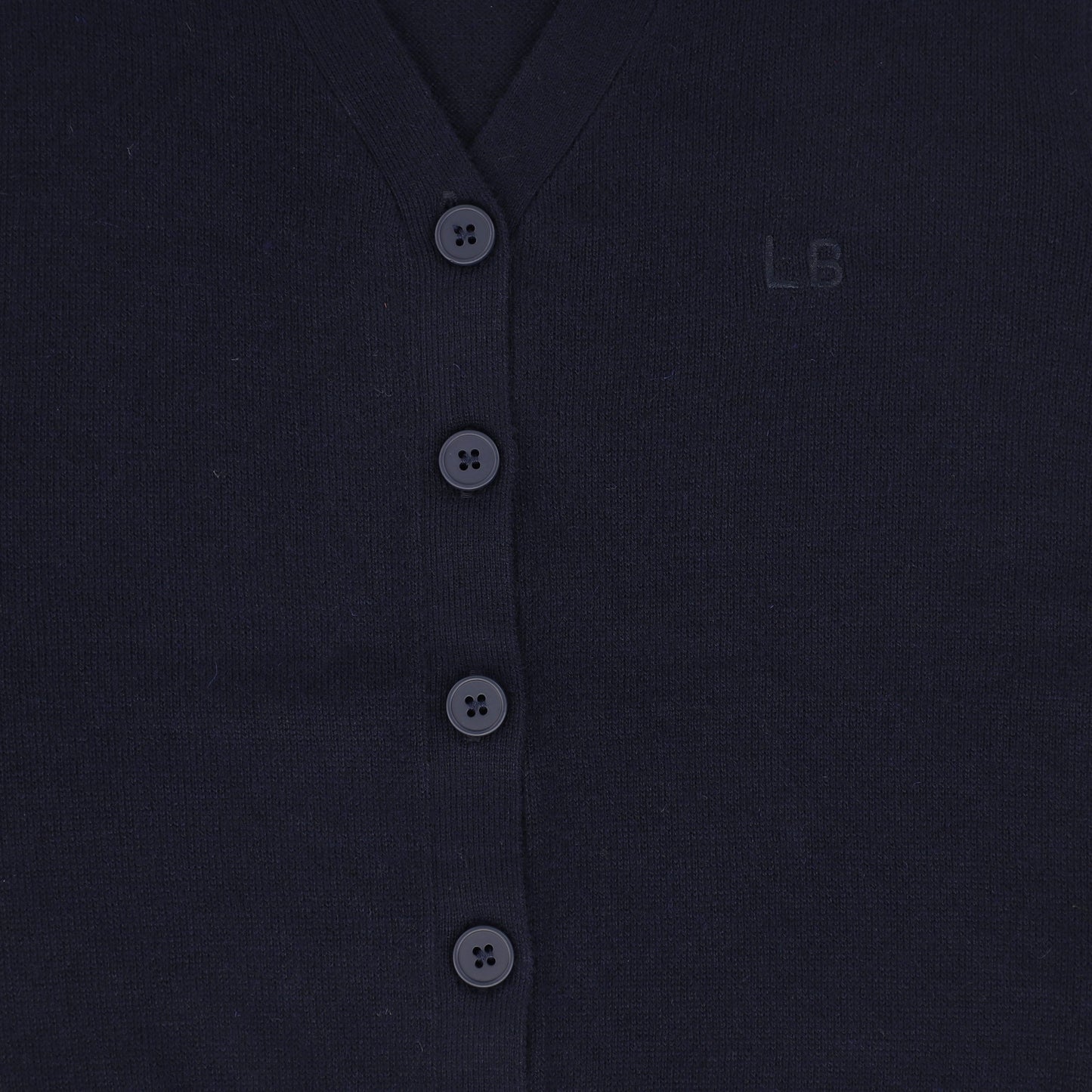 Le Bourdon Navy Knit V-neck Cardigan