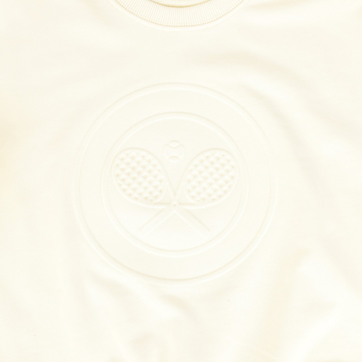 Bace Collection Cream Tennis Racquet Embossed Sweatshirt