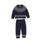 Le Bourdon Navy Fairisle Sweater Set [FINAL SALE]