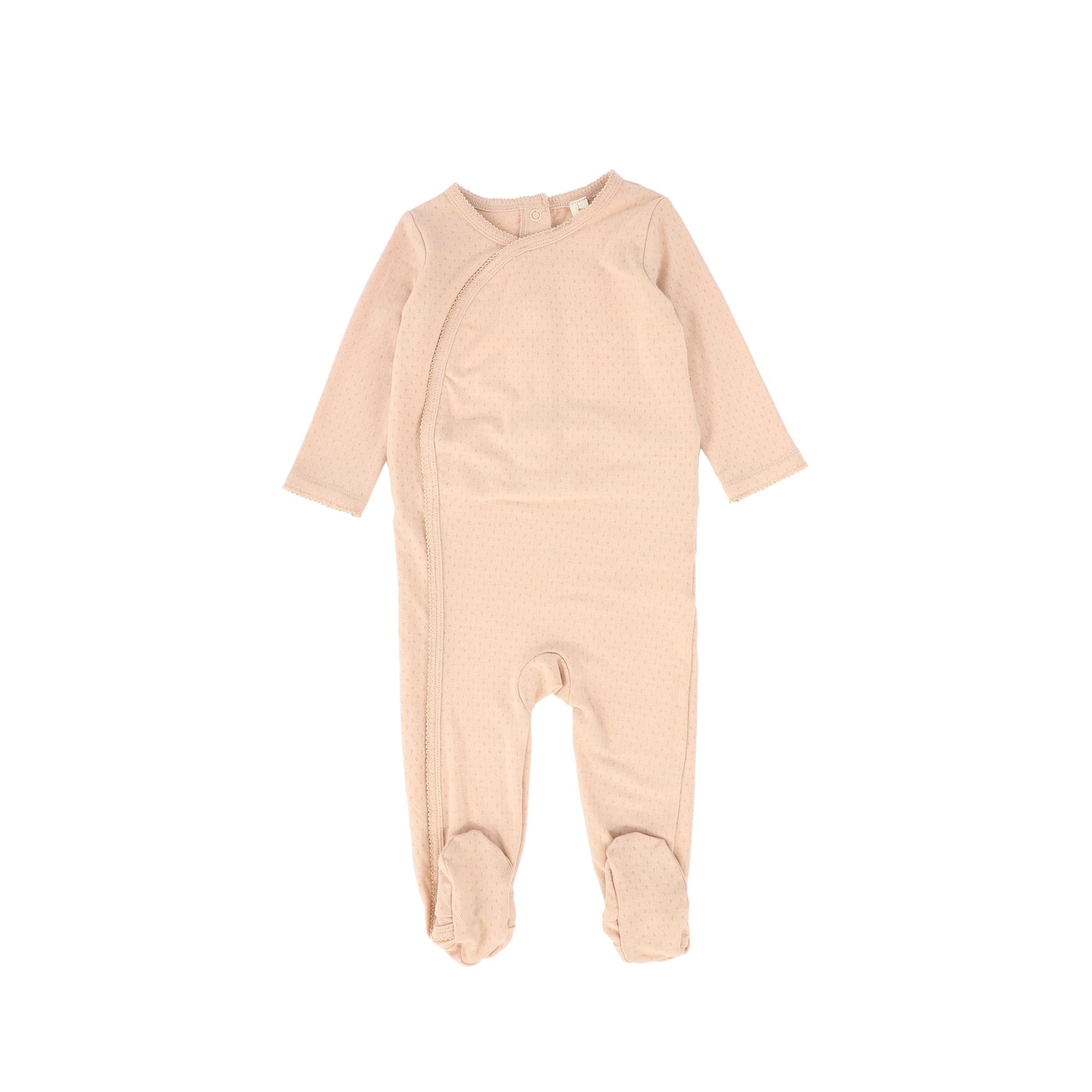 Bebe Jolee Peach Small Scallop Trim Footie