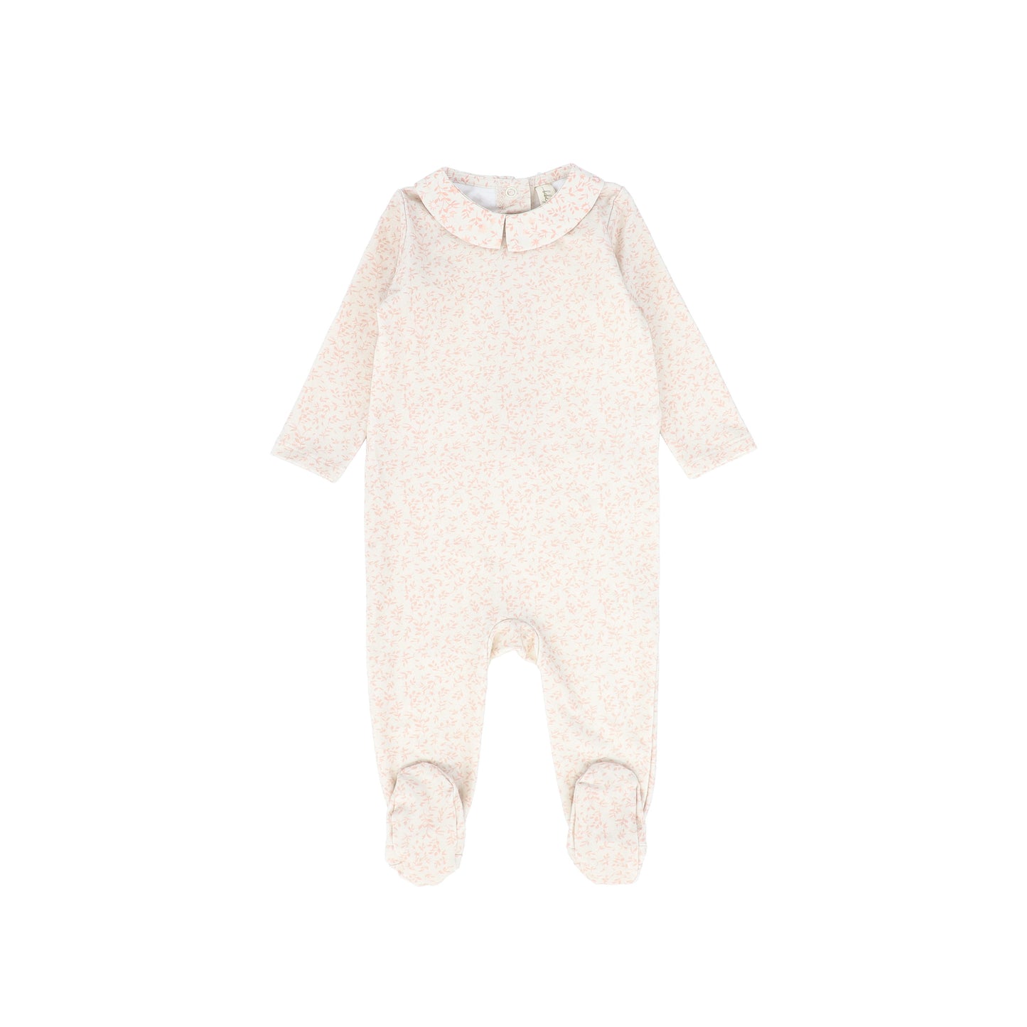 Bebe Jolee Beige Small Leaf Printed Footie