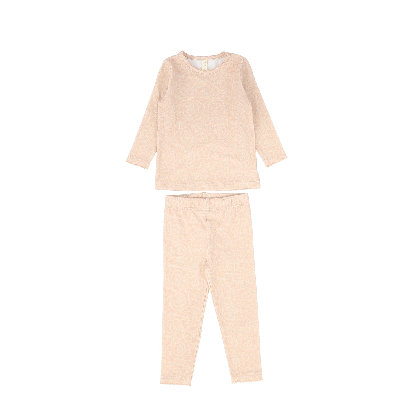 Bebe Jolee Peach Flower Print Sleepwear Set [FINAL SALE]