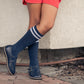 CAMILLE KIDS NAVY DOUBLE BUCKLE T-STRAP SHOE