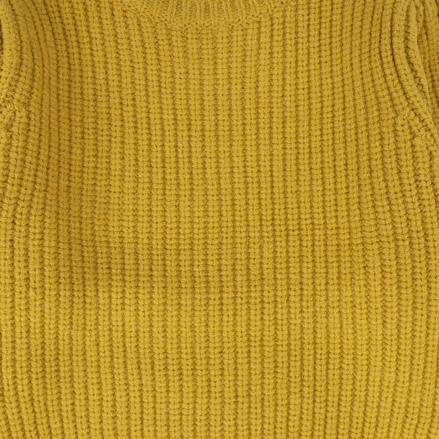 CERA UNA VOLTA MUSTARD KNIT PUFF SLEEVE TOP