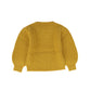 CERA UNA VOLTA MUSTARD KNIT PUFF SLEEVE TOP