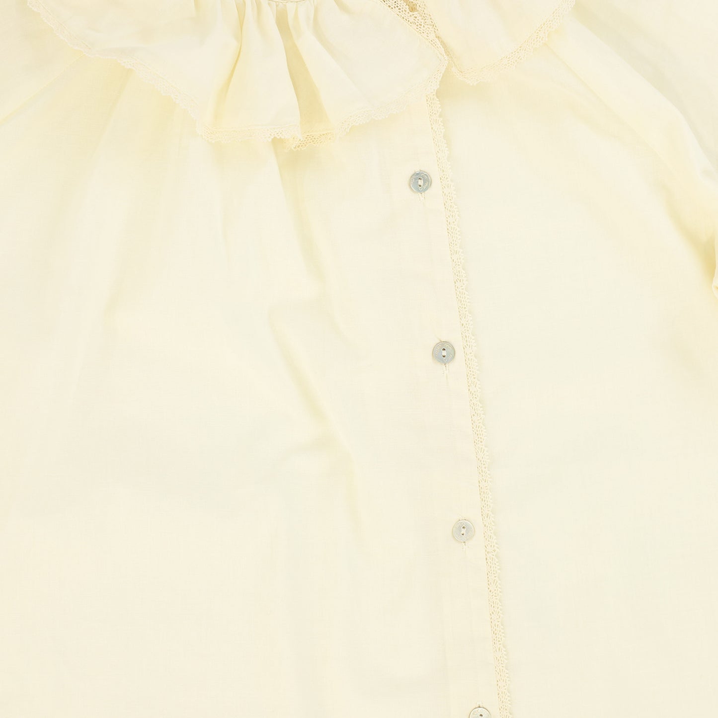 CERA UNA VOLTA CREAM RUFFLE COLLAR TOP