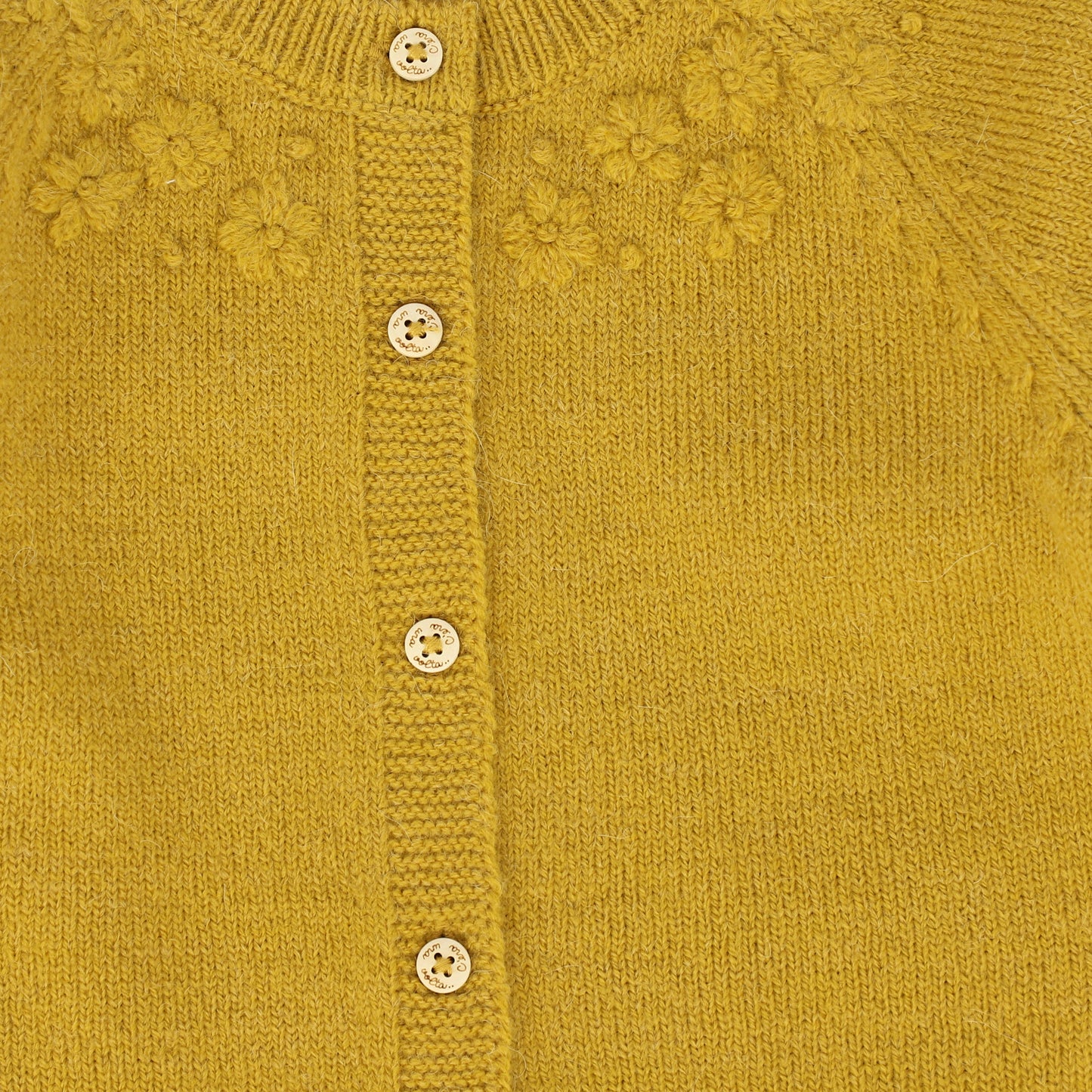 CERA UNA VOLTA MUSTARD KNIT BUTTON CARDIGAN [FINAL SALE]