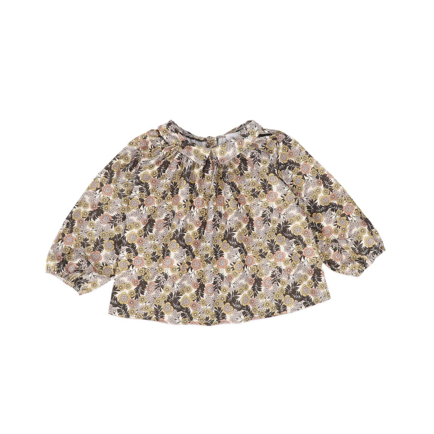 CERA UNA VOLTA GOLD/PINK FLOWER PRINT TOP