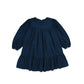 CERA UNA VOLTA BLUE CORDUROY PUFF SLEEVE DRESS [FINAL SALE]