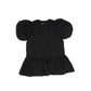 CERA UNA VOLTA BLACK WOVEN PUFF SLEEVE DRESS [FINAL SALE]