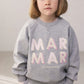 MARMAR COPENHAGEN GREY/PINK LOGO SWEATSHIRT