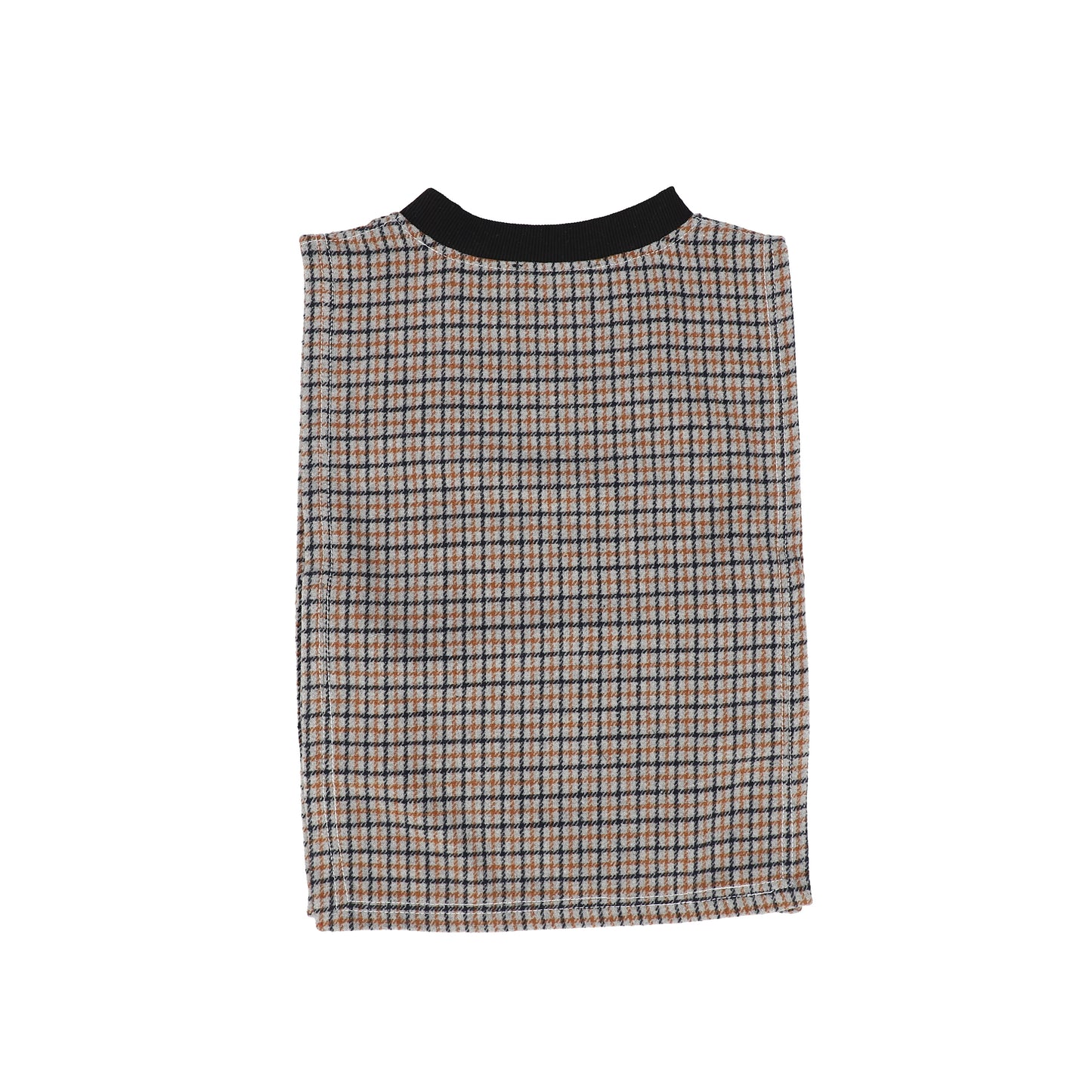 VENERA ARAPU GREY/ORANGE CHECKED VEST [FINAL SALE]