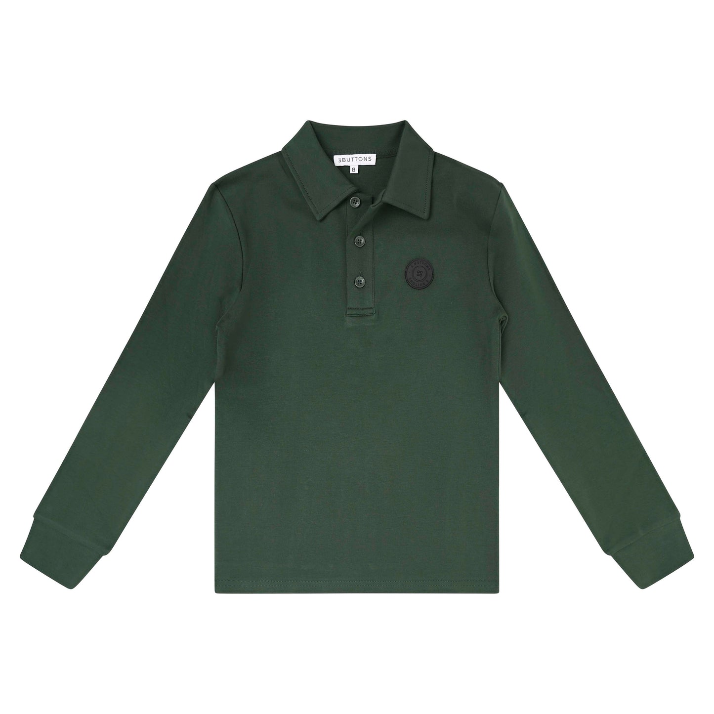 3 BUTTONS DEEP GREEN LOGO POLO