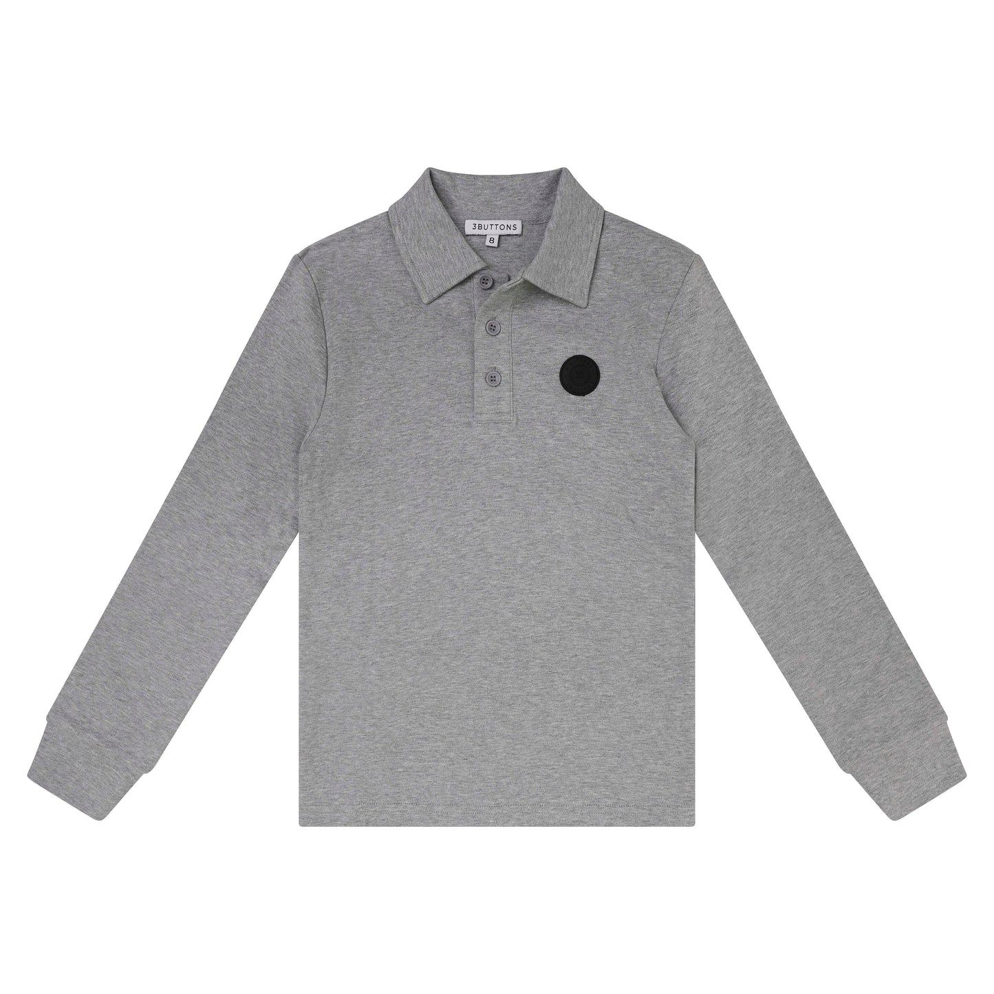 3 BUTTONS GREY LOGO POLO