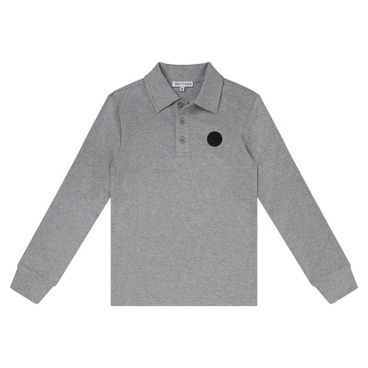 3 BUTTONS GREY LOGO POLO