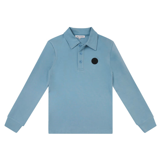 3 BUTTONS LIGHT BLUE LOGO POLO