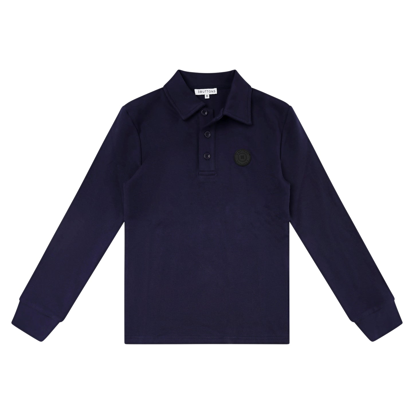 3 BUTTONS NAVY BLUE LOGO POLO