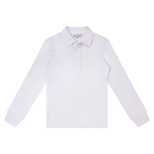 3 BUTTONS WHITE LOGO POLO