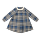 COCO BLANC GREY/BLUE PLAID COLLAR DRESS