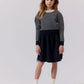 COTTIER NAVY STRIPED TRIM KNIT SWEATER