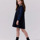 COTTIER NAVY/WHITE PETER PAN COLLAR FRINGE DRESS