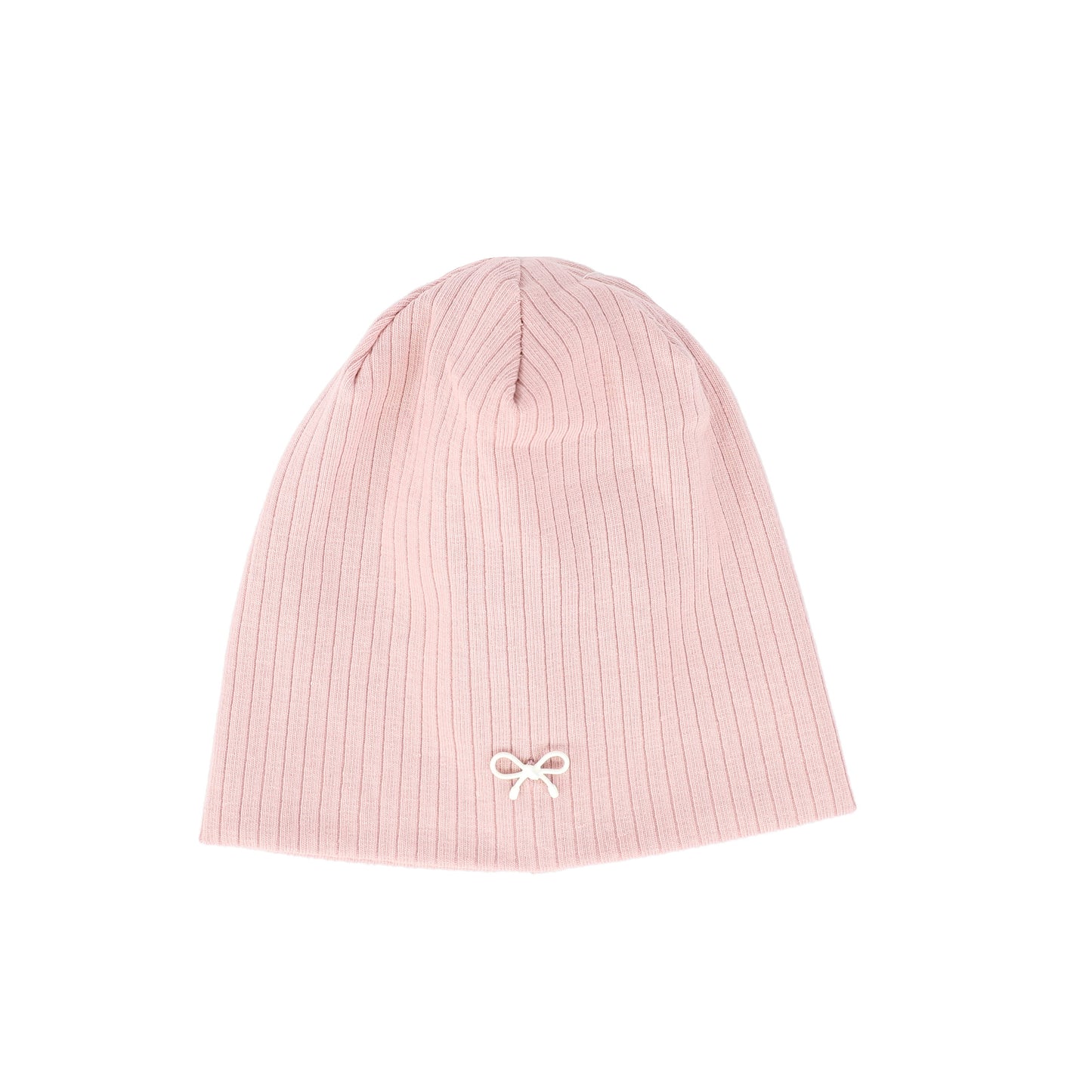 BEBE BEAUTE MAUVE RIBBED CHARM BEANIE