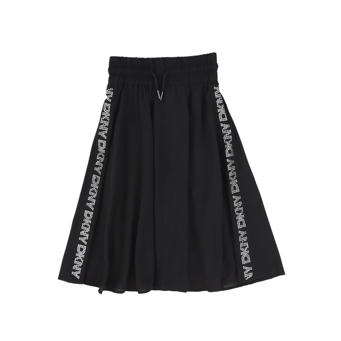 DKNY BLACK SIDE LOGO STRIP SKIRT [FINAL SALE]