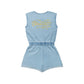 ROOIE AND FRIENDS BLUE DENIM SEAM ROMPER