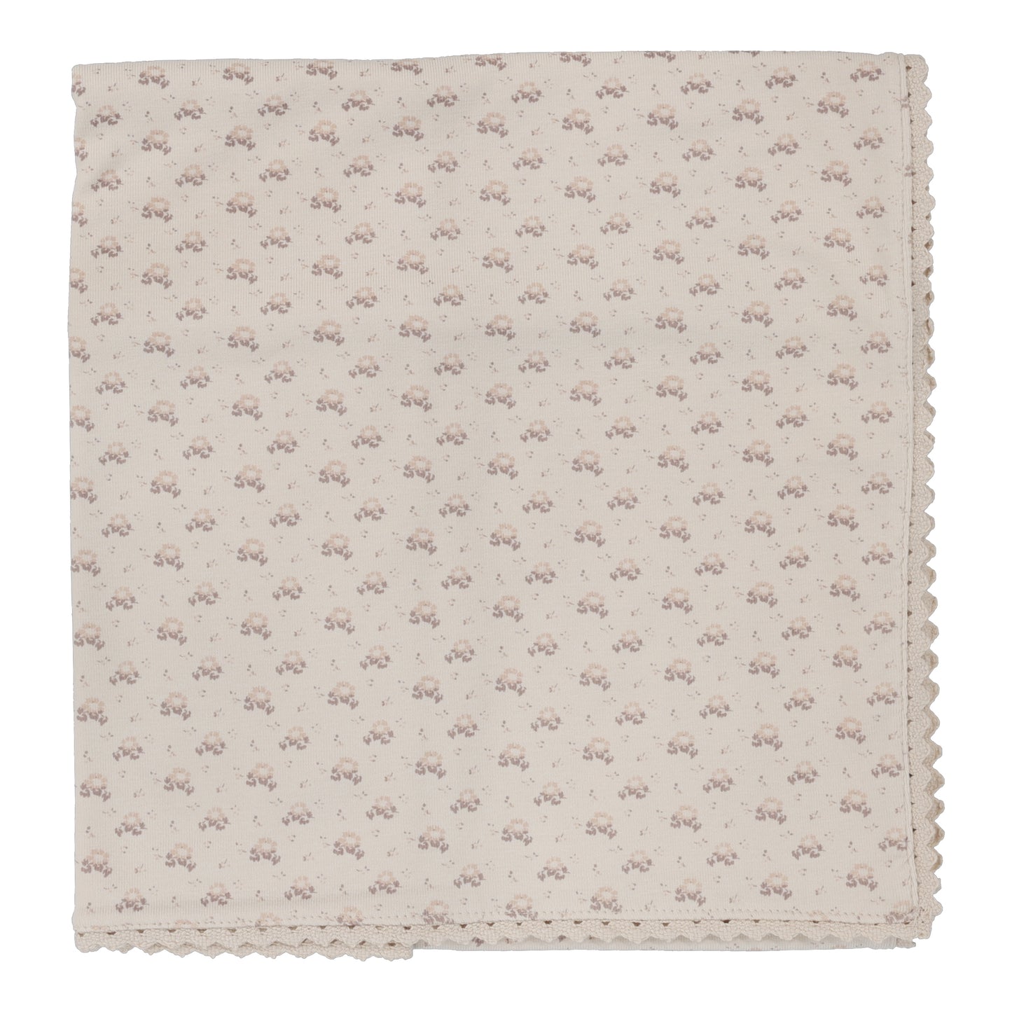 LILETTE NATURAL/MAUVE DOTTED FLORETTE BLANKET