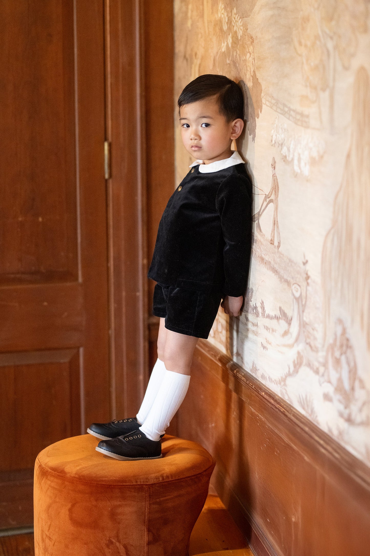 ANALOGIE BLACK VELVET TODDLER BLAZER