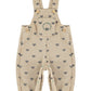PIUPIUCHICK BEIGE HEART PRINT OVERALLS