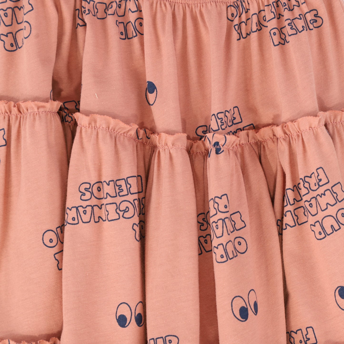 LETTER TO THE WORLD DULL CORAL WORD PRINT SKIRT [FINAL SALE]