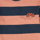 LETTER TO THE WORLD DULL CORAL/NAVY STRIPED DRESS [FINAL SALE]