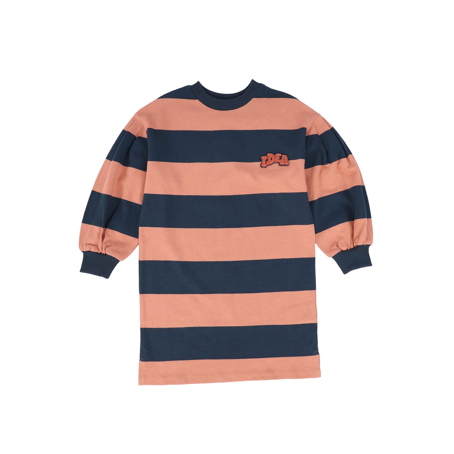 LETTER TO THE WORLD DULL CORAL/NAVY STRIPED DRESS [FINAL SALE]