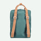 STICKY LEMON GREEN COLOR BLOCK POCKET BACKPACK