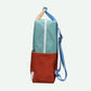 STICKY LEMON GREEN/ORANGE COLOR BLOCK POCKET BACKPACK