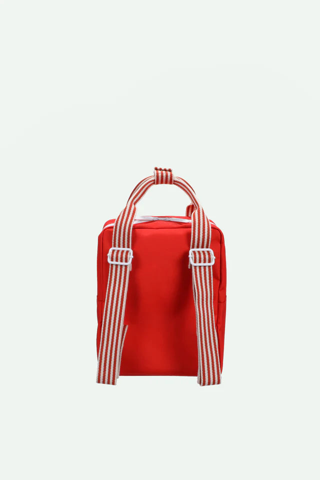 STICKY LEMON RED COLOR BLOCK POCKET MINI BACKPACK