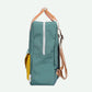 STICKY LEMON GREEN COLOR BLOCK POCKET BACKPACK