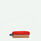 STICKY LEMON ORANGE/BROWN COLOR BLOCK PENCIL CASE