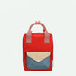 STICKY LEMON RED COLOR BLOCK POCKET MINI BACKPACK