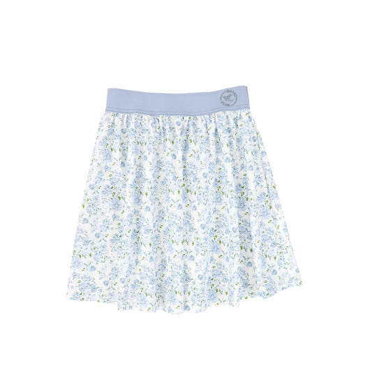 WATER CLUB BLUE TINY FLORAL SWIM SKIRT