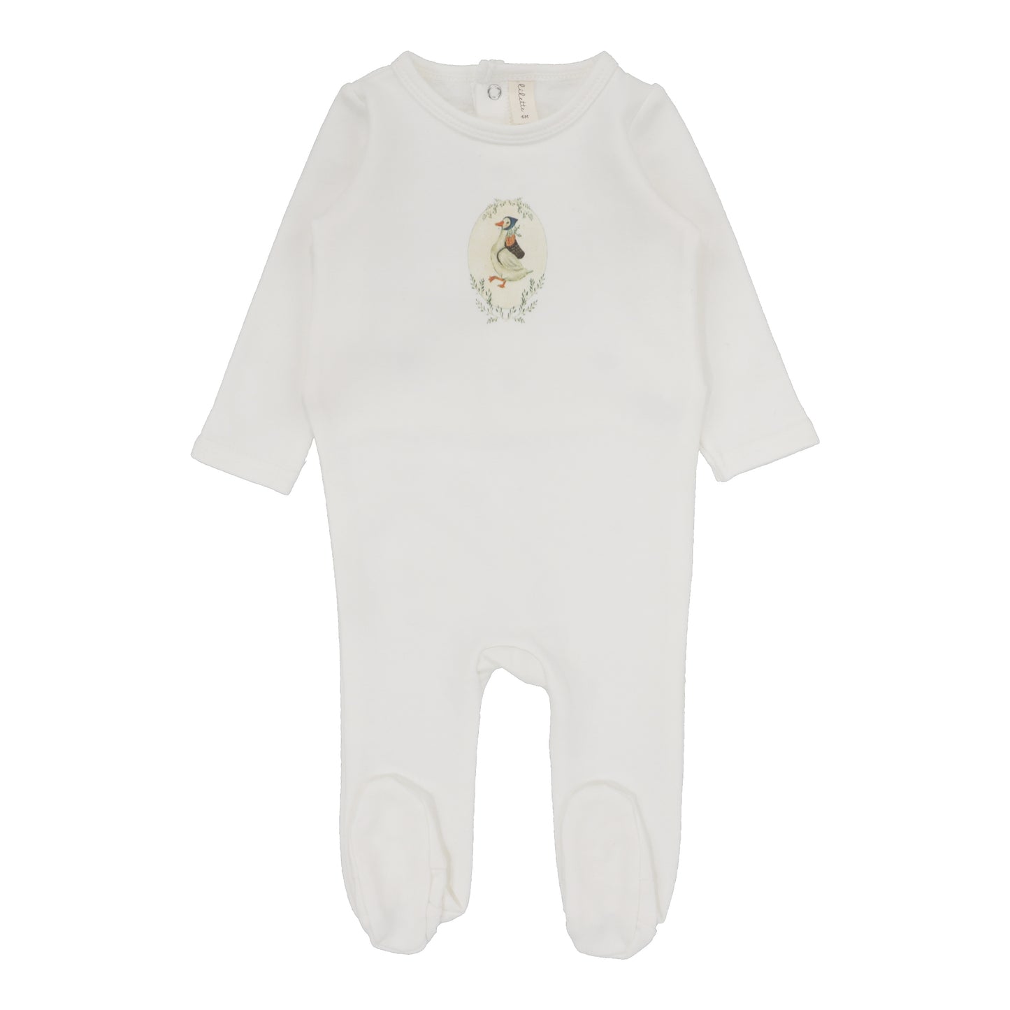 LILETTE WINTER WHITE GOOSE FRENCH TERRY FOOTIE