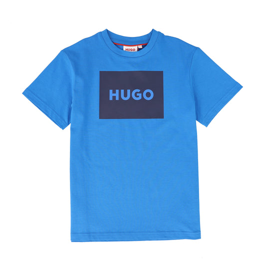 HUGO BLUE LOGO PATCH TEE