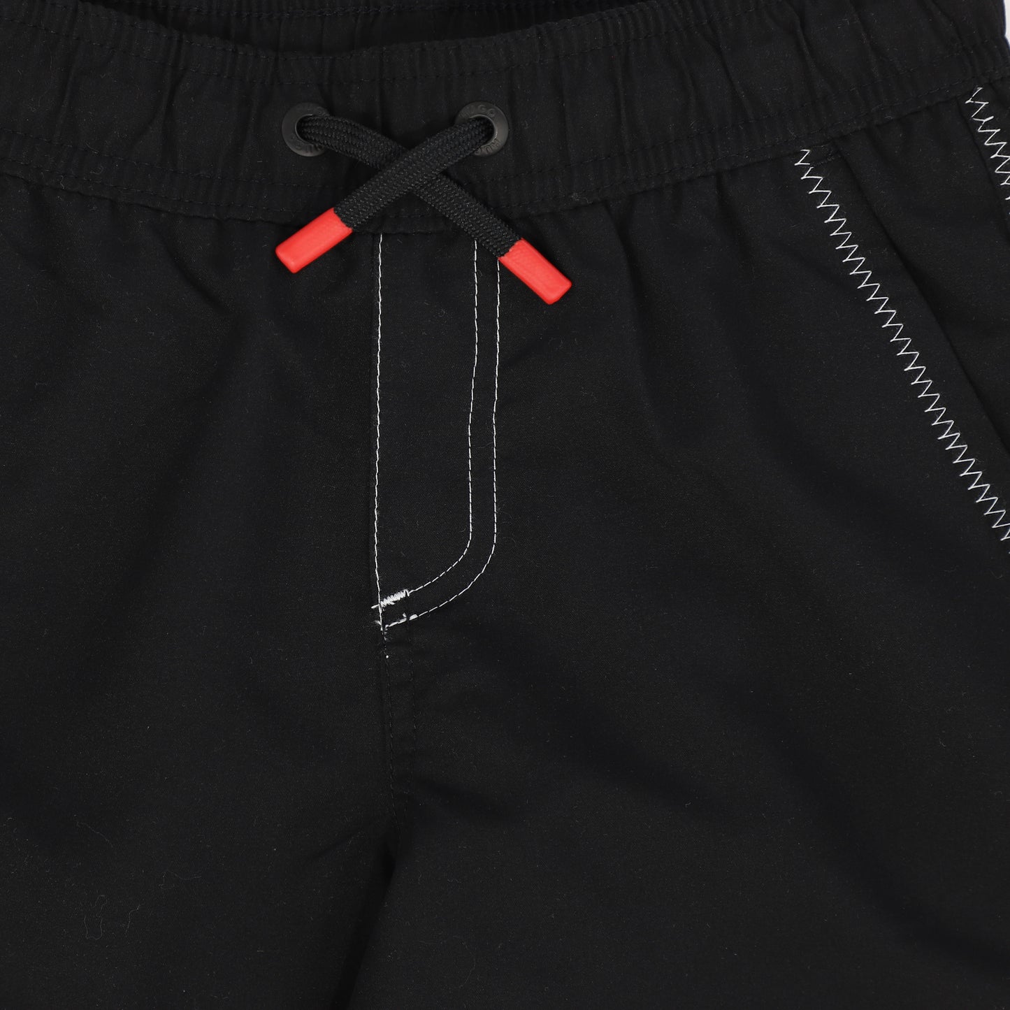 HUGO BLACK LOGO SWIM TRUNKS