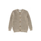 KIPP TAUPE WAFFLE KNIT SCALLOP TRIM CARDIGAN