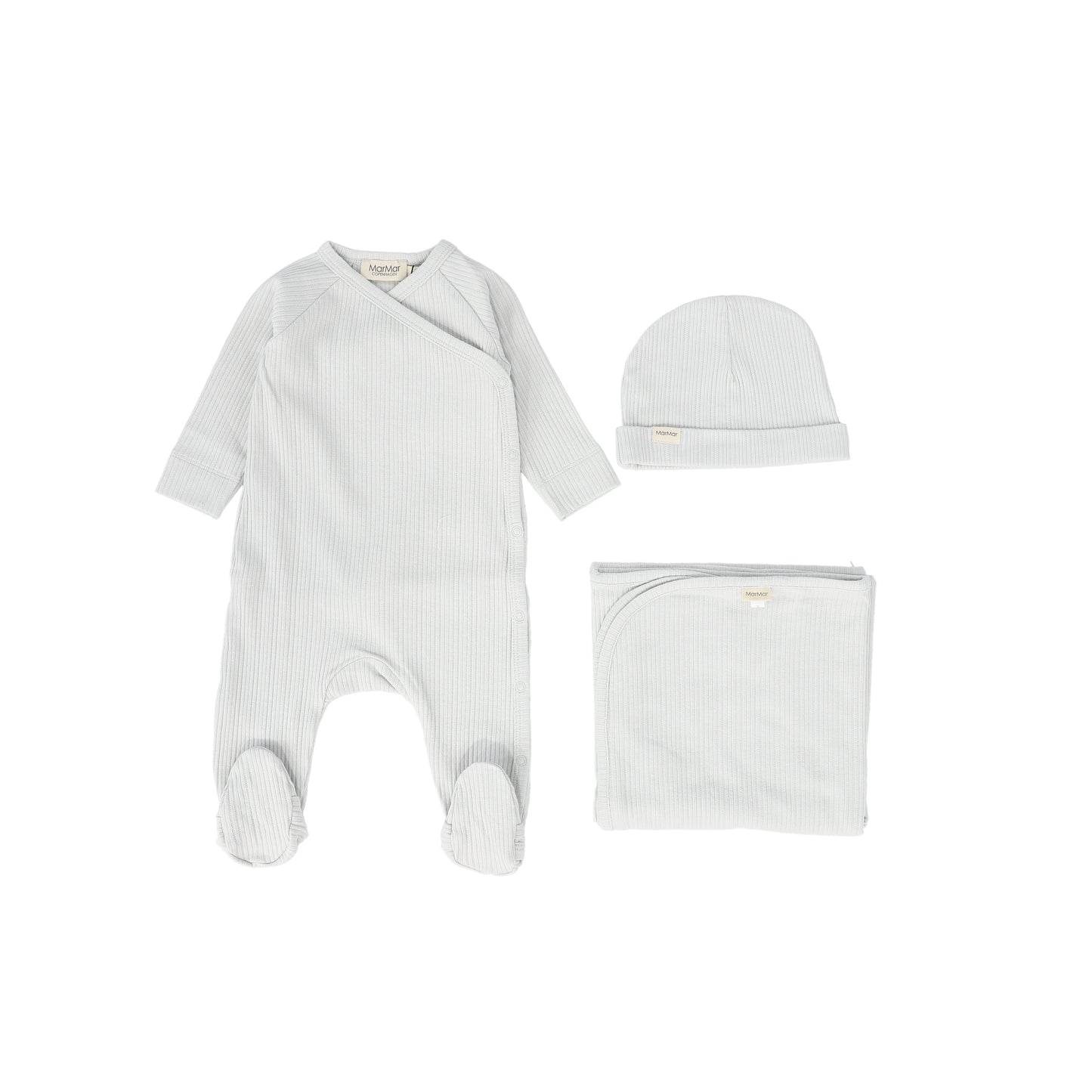 MARMAR COPENHAGEN CLOUD BLUE WRAP FOOTIE SET