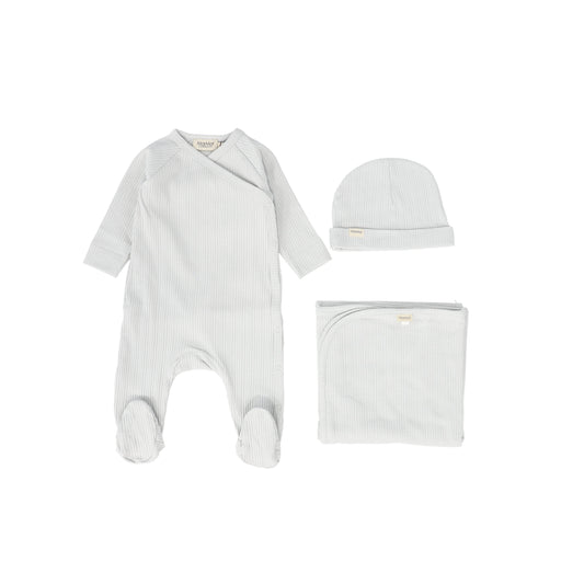 MARMAR COPENHAGEN CLOUD BLUE WRAP FOOTIE SET