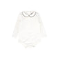 BACE COLLECTION WHITE/GREY LONG SLEEVE ONESIE
